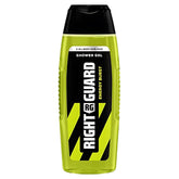 Right Guard - Energy Burst 3in1 Shower Gel 250ml, with black and yellow label, cleanses body, hair, and face—ideal for active lifestyles.